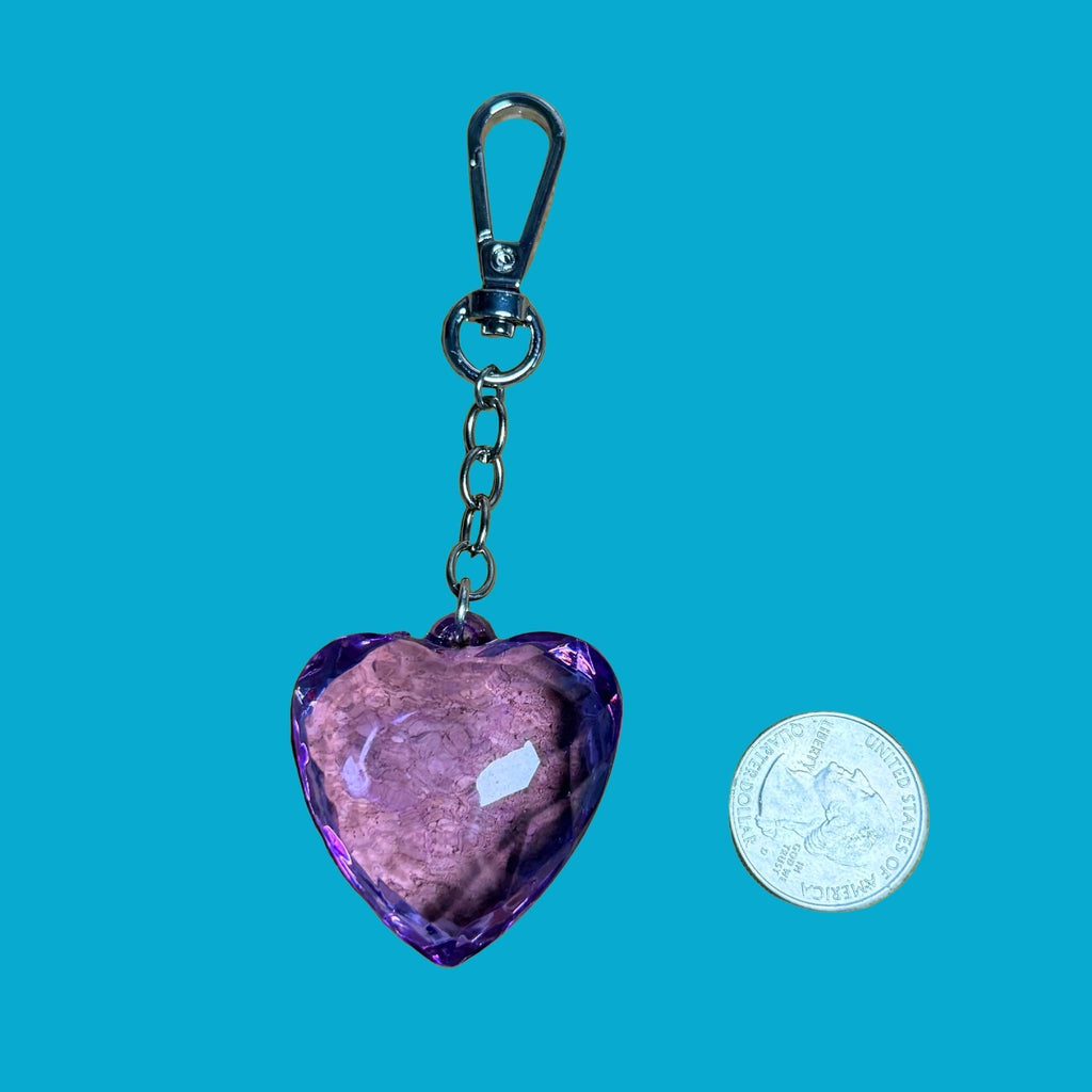 Vintage Colorful Translucent Heart Bag Charm