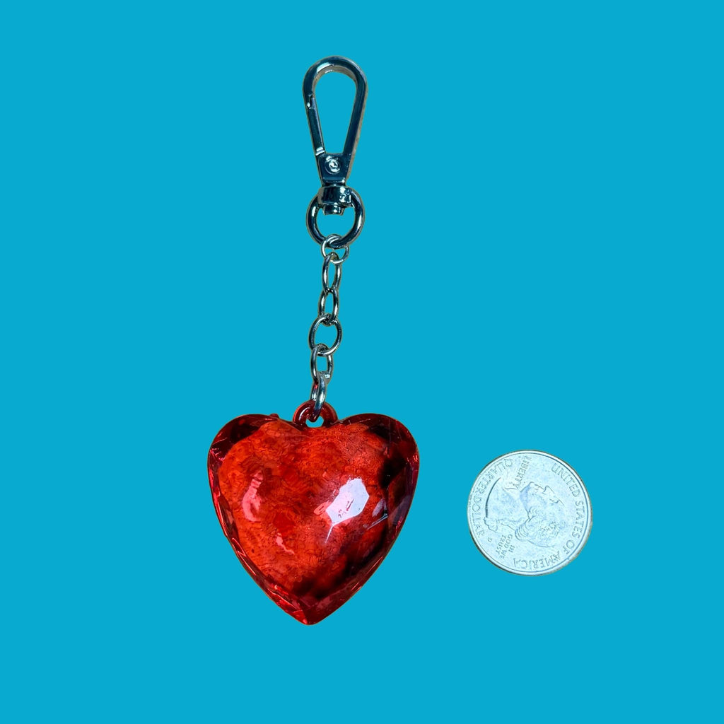 Vintage Colorful Translucent Heart Bag Charm