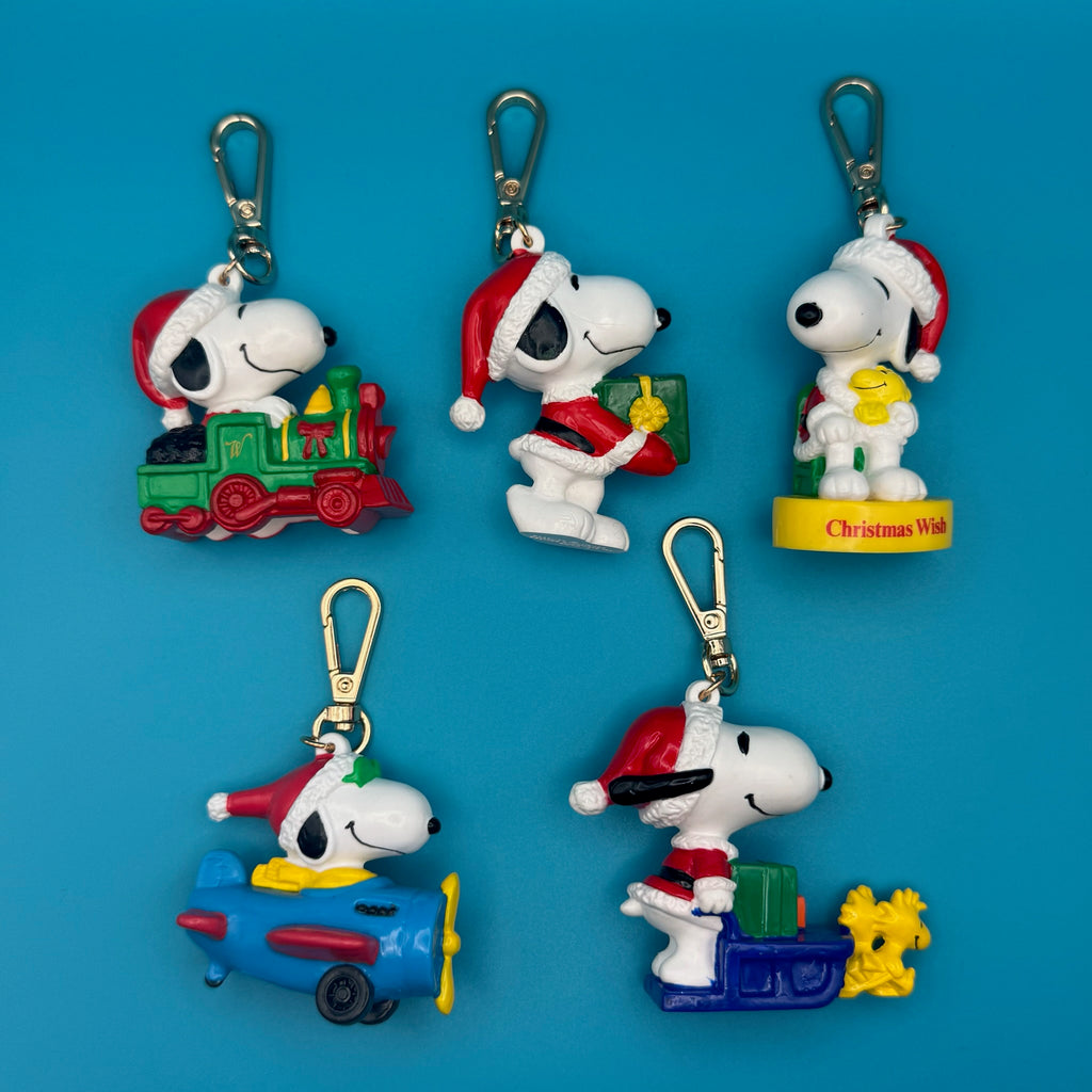 Vintage Christmas Snoopy Gold Bag Charms