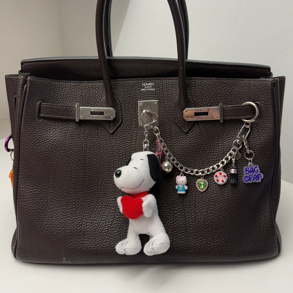 5” Vintage Snoopy Red Heart Plush Bag Charm