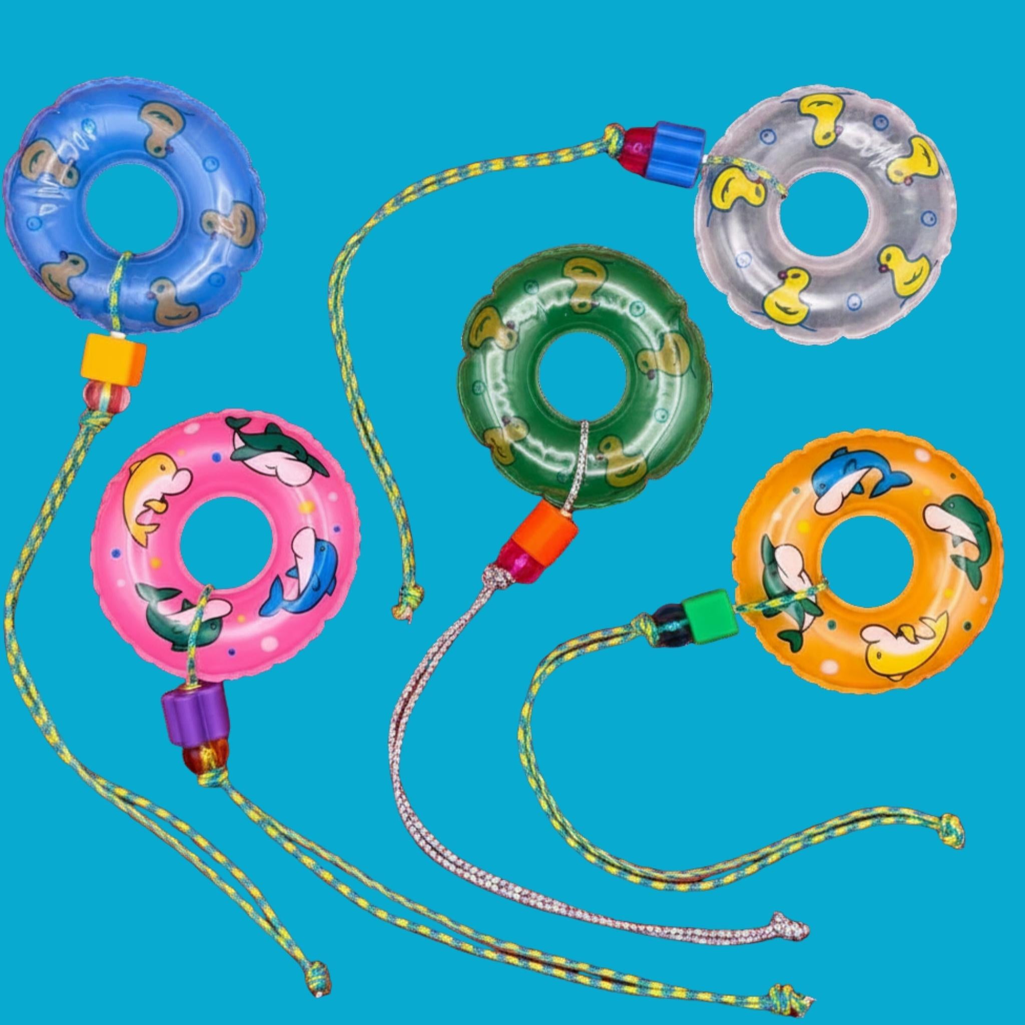 Mini Pool Float Paracord Glass Bead  s -  vintage keychain vintage charms for bag nostalgia vintage keychains y2k collectible - Bag Crap