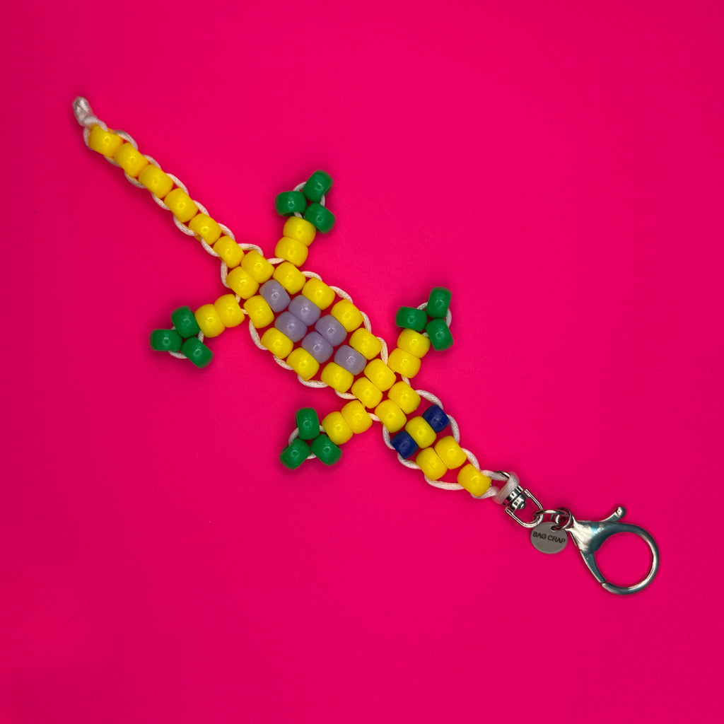 Small Bead Buddy Lizard Bag Charms - Pastels