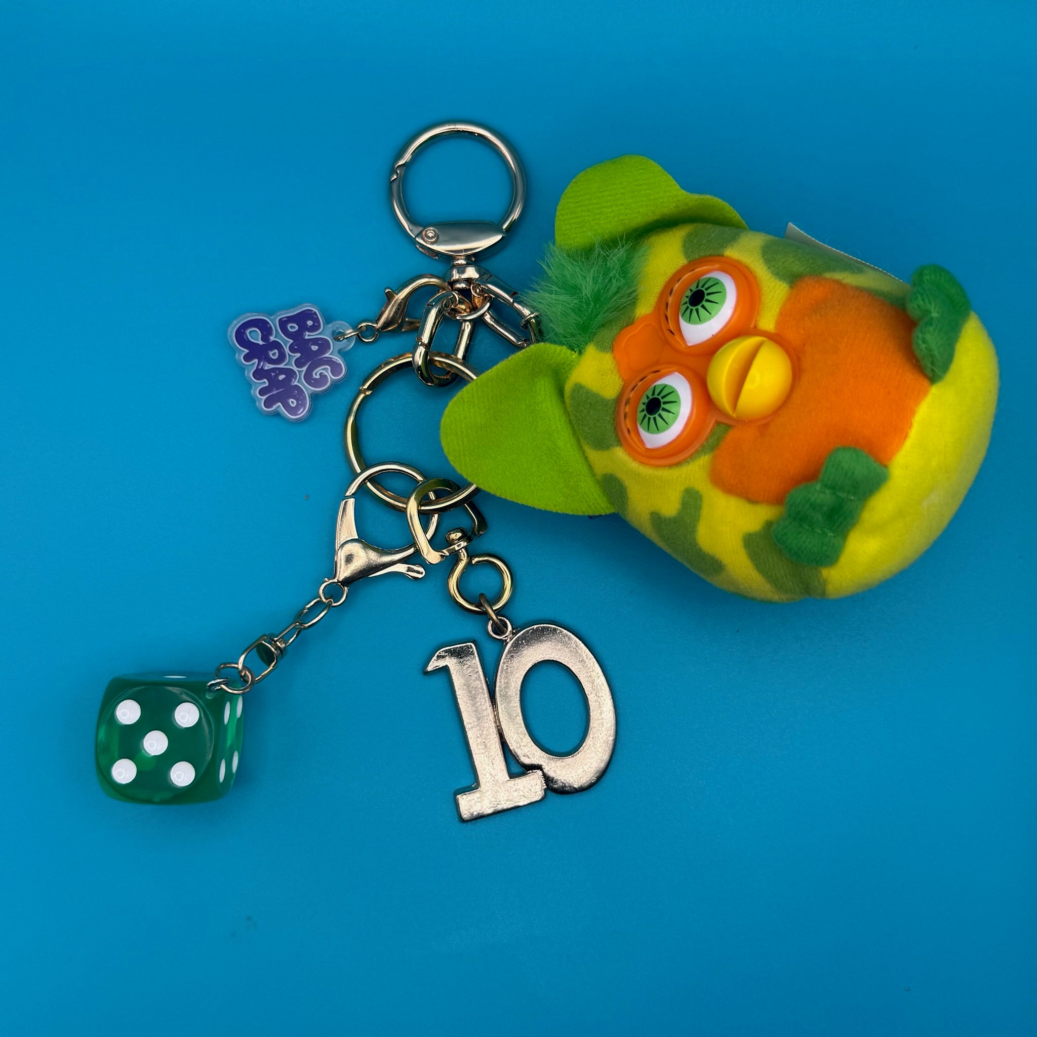 One-of-One     Set — Green Furby - vintage bag charm packs nostalgia vintage y2k vintage keychain vintage charms for bag nostalgia vintage keychains y2k collectible - Bag Crap