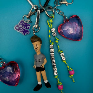 2 Pc Set: 'You're the Beavis to my Butthead' VTG  s - vintage bag charm packs nostalgia vintage y2k vintage keychain vintage charms for bag nostalgia vintage keychains y2k collectible - Bag Crap