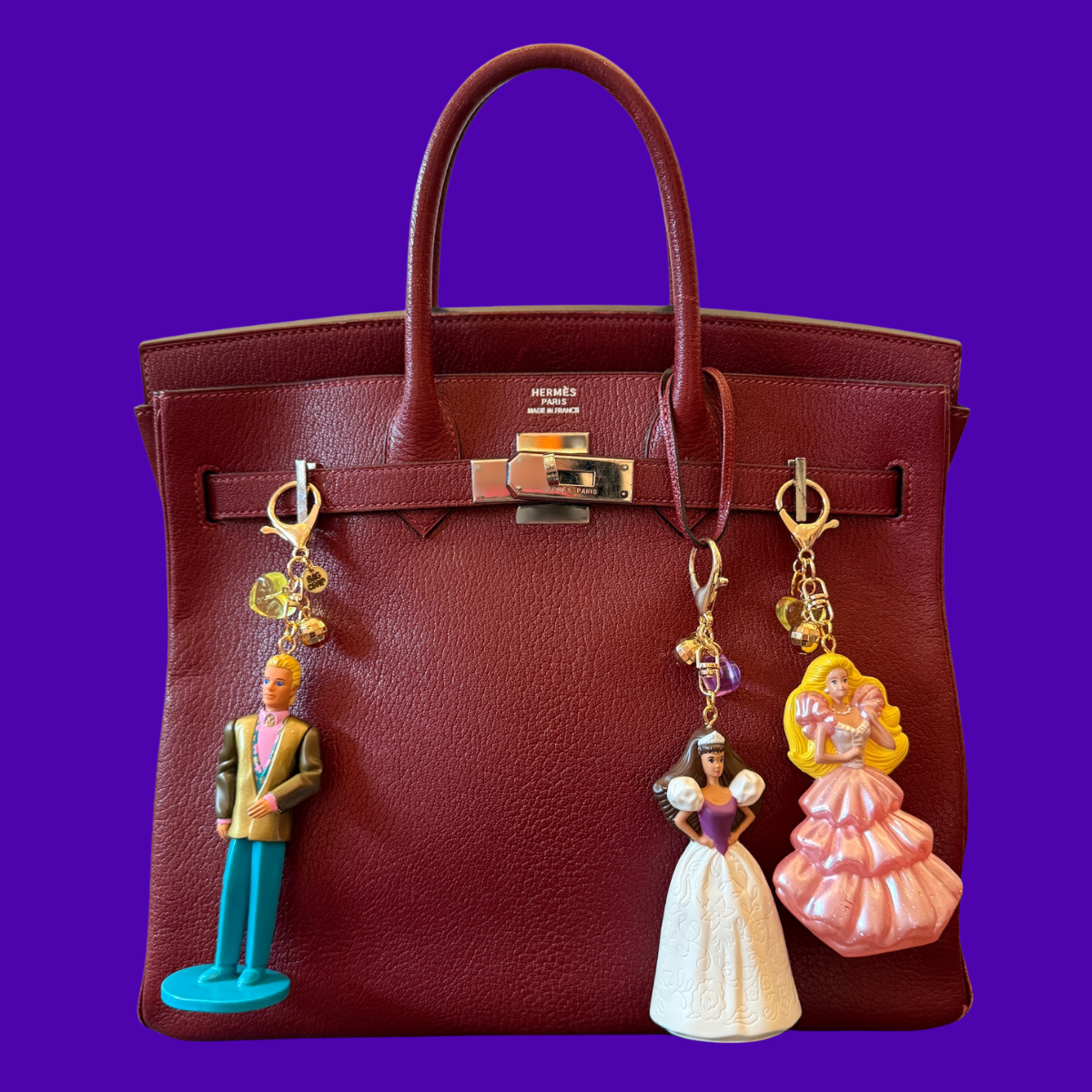‘90s Barbie Happy Meal Gold  s: You Pick - barbie doll toy pink rare vintage keychain vintage charms for bag nostalgia vintage keychains y2k collectible - Bag Crap
