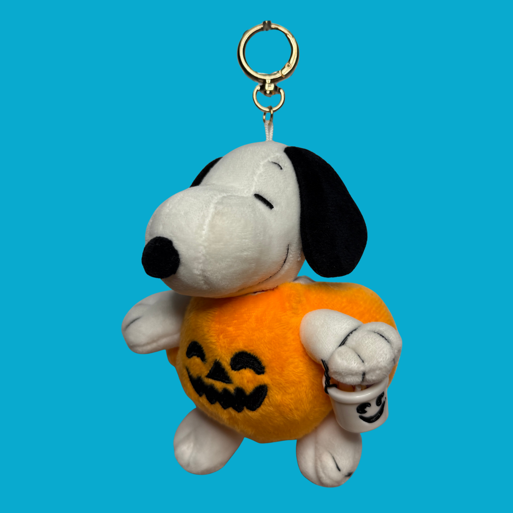 Snoopy Halloween Pumpkin Plush Bag Charm Keychain