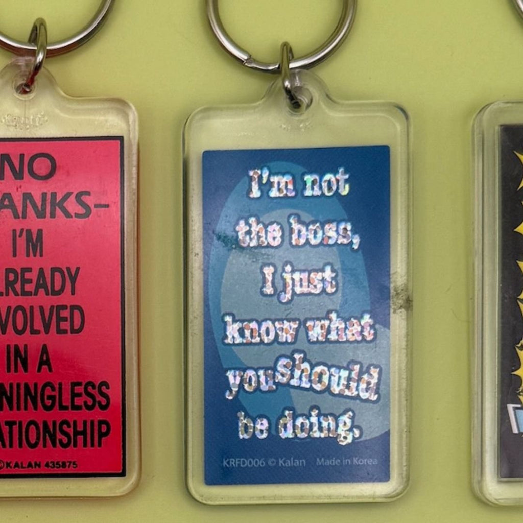 Vintage 90's Y2k Comedy Quote Keychains: Drop 2