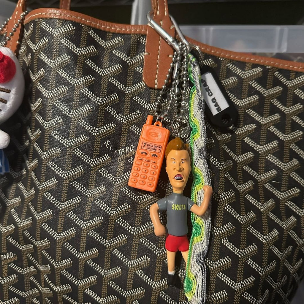 Retro Neon Plastic Mini Cell Phone Bag Charm