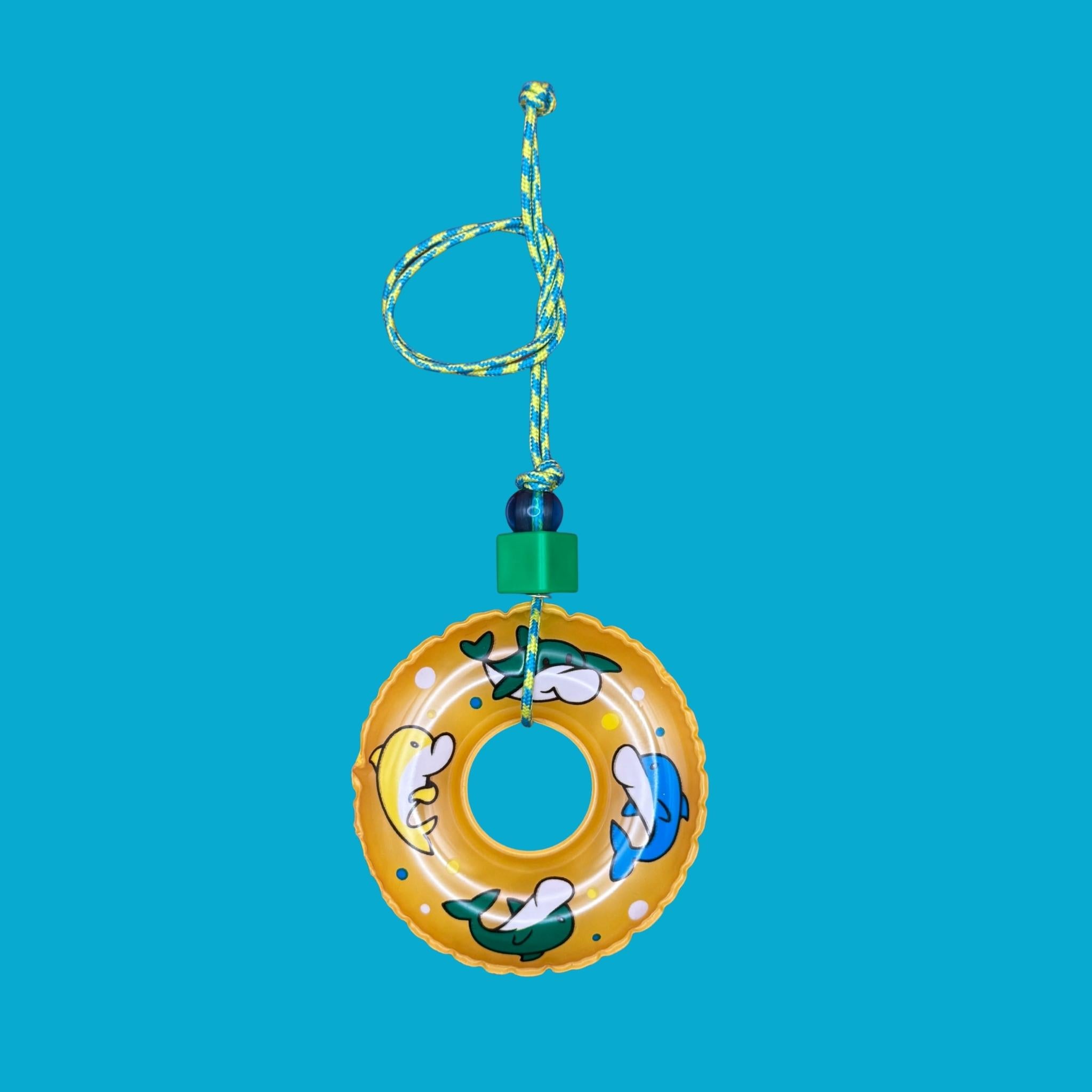 Mini Pool Float Paracord Glass Bead  s -  vintage keychain vintage charms for bag nostalgia vintage keychains y2k collectible - Bag Crap