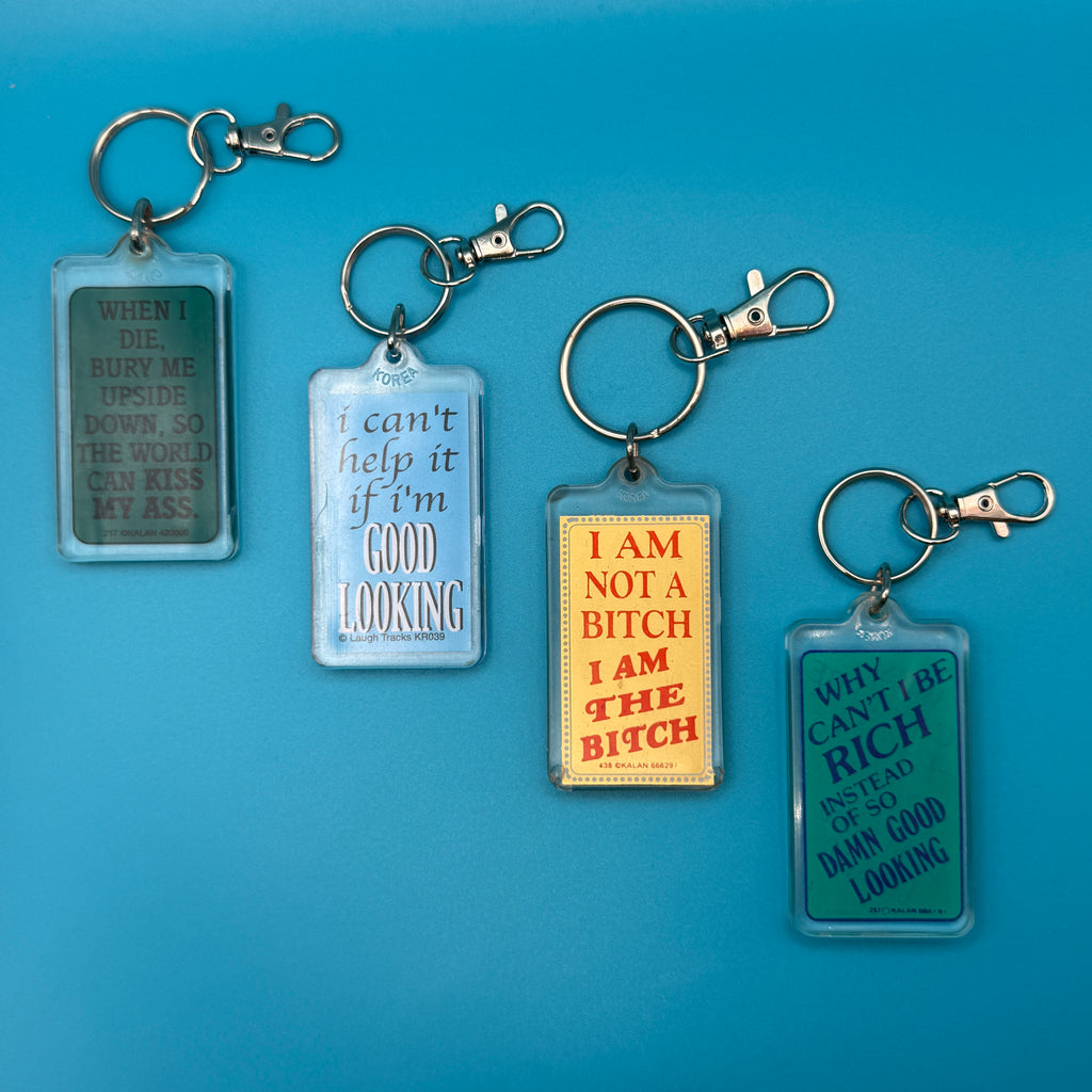 Vintage 90s Kalan Keychains— Novelty Comedy Phrases