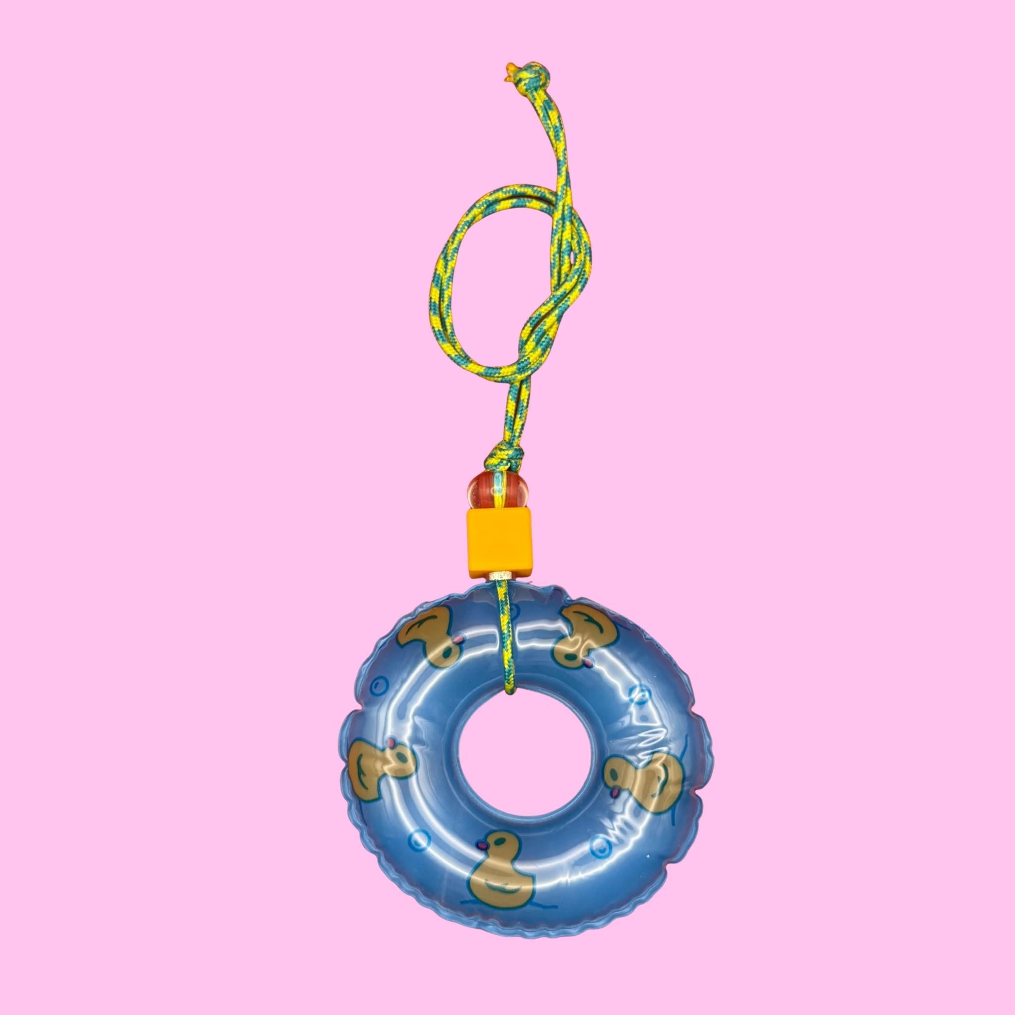 Mini Pool Float Paracord Glass Bead  s -  vintage keychain vintage charms for bag nostalgia vintage keychains y2k collectible - Bag Crap