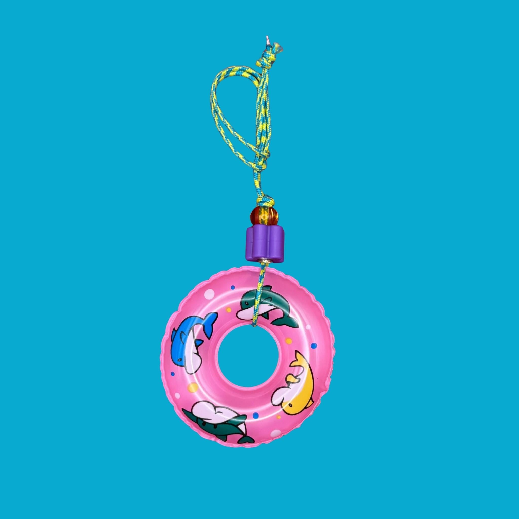 Mini Pool Float Paracord Glass Bead  s -  vintage keychain vintage charms for bag nostalgia vintage keychains y2k collectible - Bag Crap