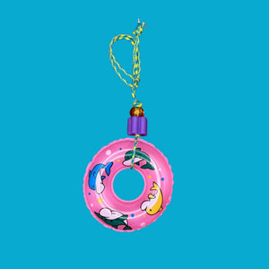 Mini Pool Float Paracord Glass Bead  s -  vintage keychain vintage charms for bag nostalgia vintage keychains y2k collectible - Bag Crap