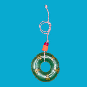Mini Pool Float Paracord Glass Bead  s -  vintage keychain vintage charms for bag nostalgia vintage keychains y2k collectible - Bag Crap