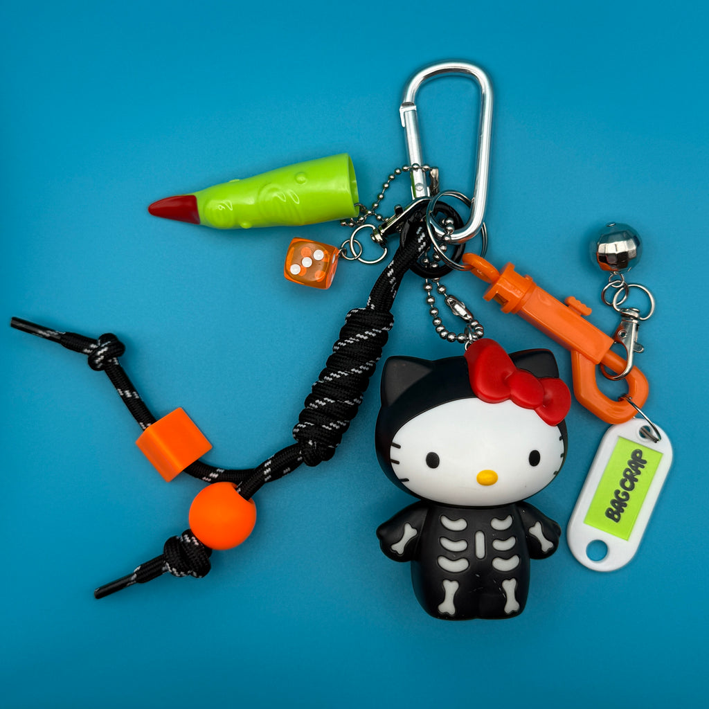 Vintage Hello Kitty Skeleton Halloween Bag Charm Pack