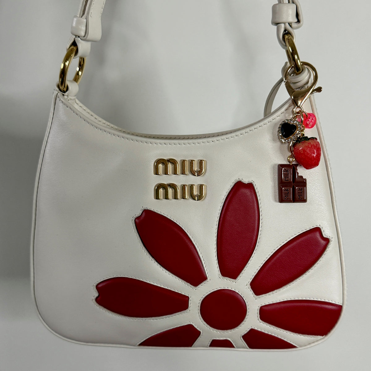 Mini Strawberry & Chocolate Gold - vintage bag charm packs nostalgia vintage y2k vintage keychain vintage charms for bag nostalgia vintage keychains y2k collectible - Bag Crap