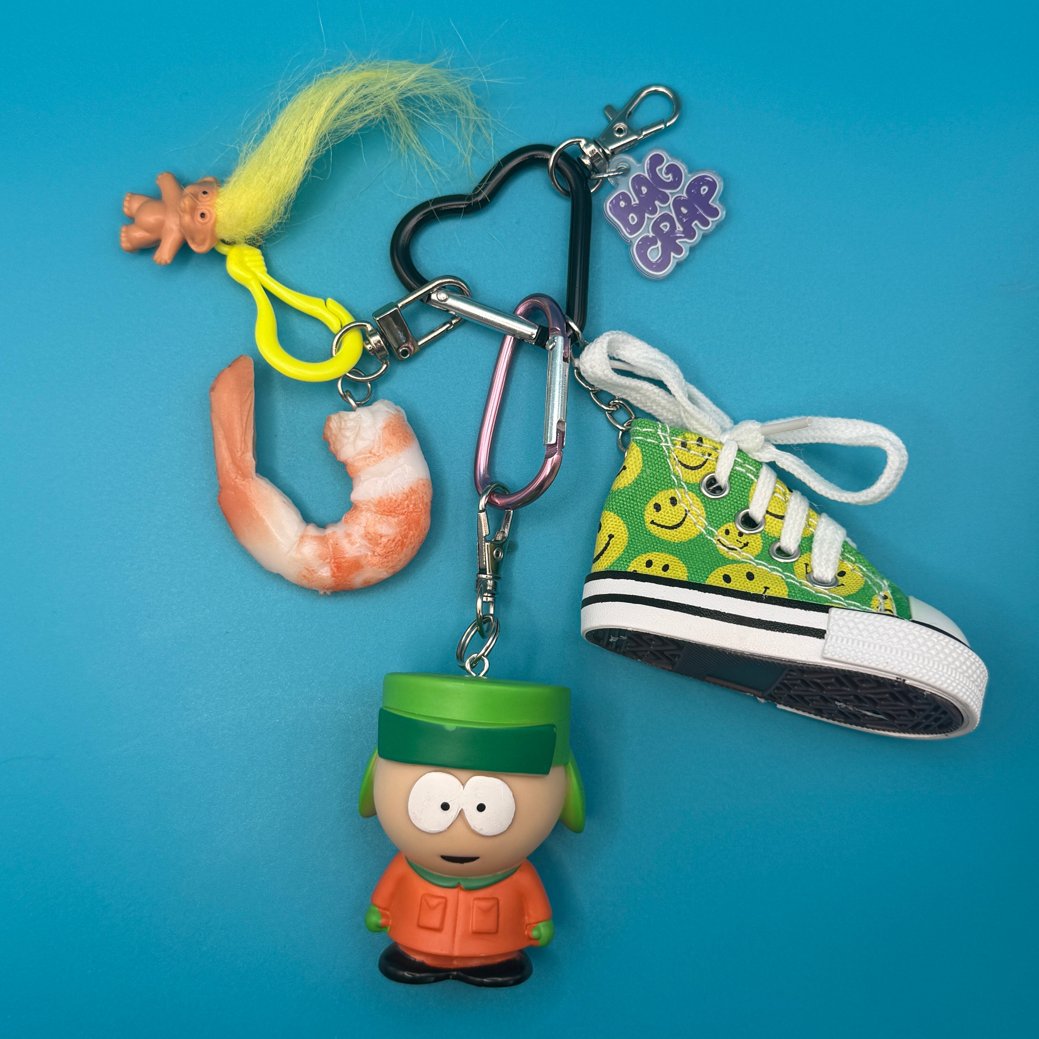 South Park Shrimp   Pack - vintage bag charm packs nostalgia vintage y2k vintage keychain vintage charms for bag nostalgia vintage keychains y2k collectible - Bag Crap