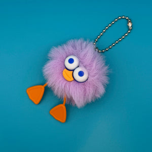 Little Birdie Pom Pom  s -  vintage keychain vintage charms for bag nostalgia vintage keychains y2k collectible - Bag Crap