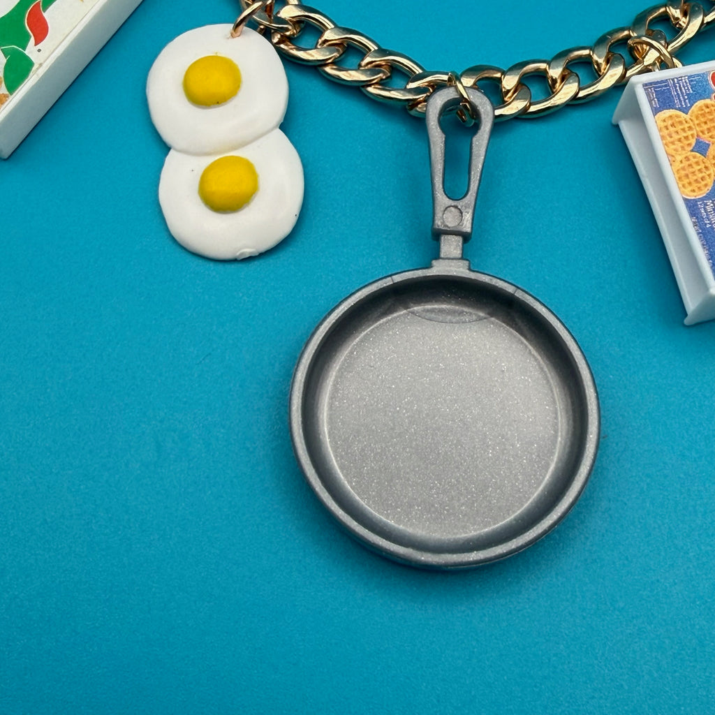 Vintage ‘90s Barbie Breakfast Gold Bag Charm Chain