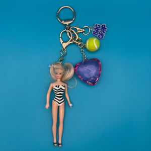 Tennis Barbie   Pack: Silver or Gold - vintage bag charm packs nostalgia vintage y2k vintage keychain vintage charms for bag nostalgia vintage keychains y2k collectible - Bag Crap