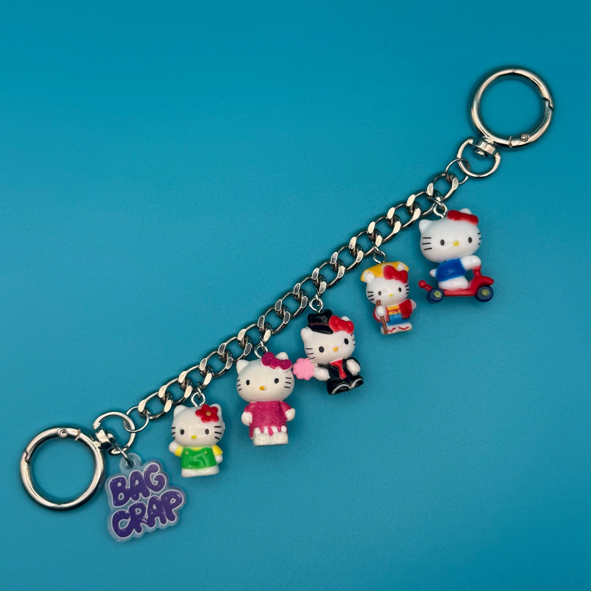 1-of-1  Mini Hello Kitty   Chain - hello kitty sanrio japan kawaii rare vintage keychain vintage charms for bag nostalgia vintage keychains y2k collectible - Bag Crap