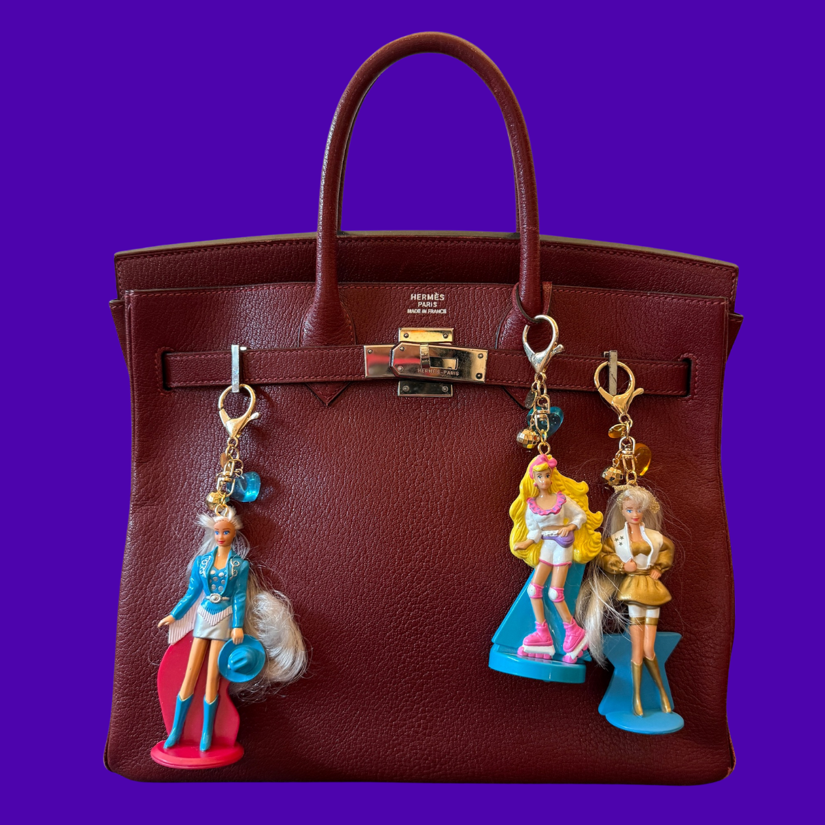 ‘90s Barbie Happy Meal Gold  s: You Pick - barbie doll toy pink rare vintage keychain vintage charms for bag nostalgia vintage keychains y2k collectible - Bag Crap
