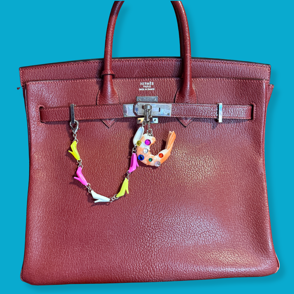 BEDAZZLED Shrimp Bag Charm
