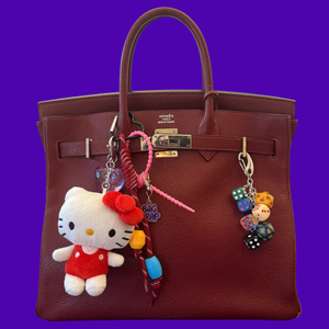 Purple Heart + Hello Kitty Plush   Pack - vintage bag charm packs nostalgia vintage y2k vintage keychain vintage charms for bag nostalgia vintage keychains y2k collectible - Bag Crap