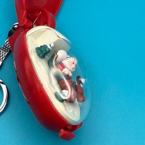 VTG 1993 Takara Pocket Critter Merry Christmas Moving Santa -  vintage keychain vintage charms for bag nostalgia vintage keychains y2k collectible - Bag Crap