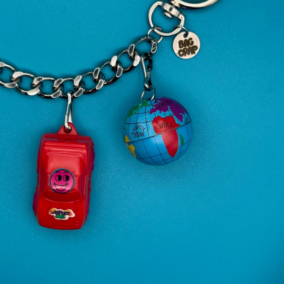 Mini Toy   Chain: Pokey & Calculator - vintage bag charm chains silver nostalgia vintage y2k vintage keychain vintage charms for bag nostalgia vintage keychains y2k collectible - Bag Crap