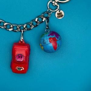 Mini Toy   Chain: Pokey & Calculator - vintage bag charm chains silver nostalgia vintage y2k vintage keychain vintage charms for bag nostalgia vintage keychains y2k collectible - Bag Crap