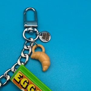 ‘90s Barbie Foods Silver   Chain - vintage bag charm chains silver nostalgia vintage y2k vintage keychain vintage charms for bag nostalgia vintage keychains y2k collectible - Bag Crap