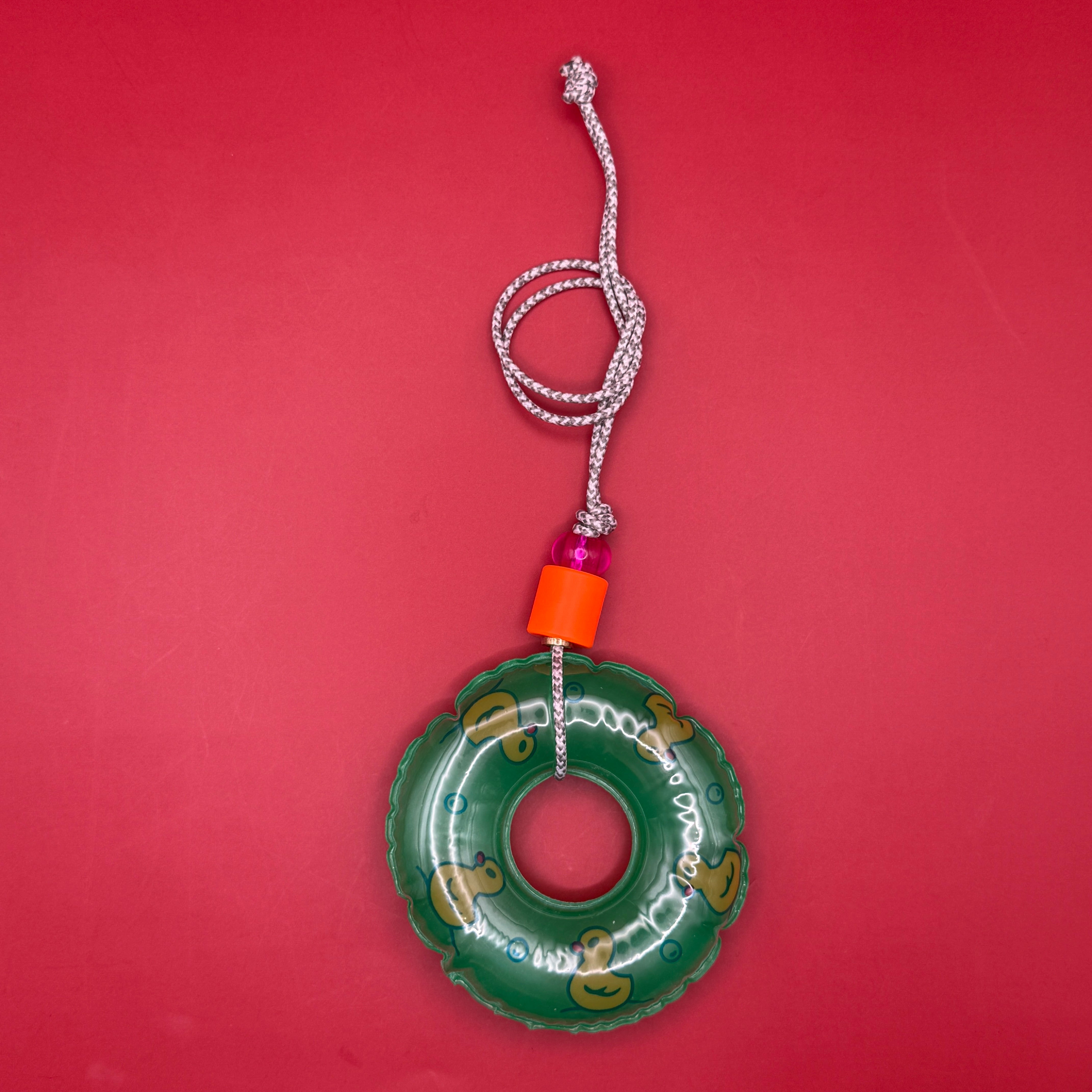 Mini Pool Float Paracord Glass Bead  s -  vintage keychain vintage charms for bag nostalgia vintage keychains y2k collectible - Bag Crap