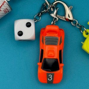 Mini Diet Coke + Neon Race Car Trinket   Set - vintage bag charm packs nostalgia vintage y2k vintage keychain vintage charms for bag nostalgia vintage keychains y2k collectible - Bag Crap