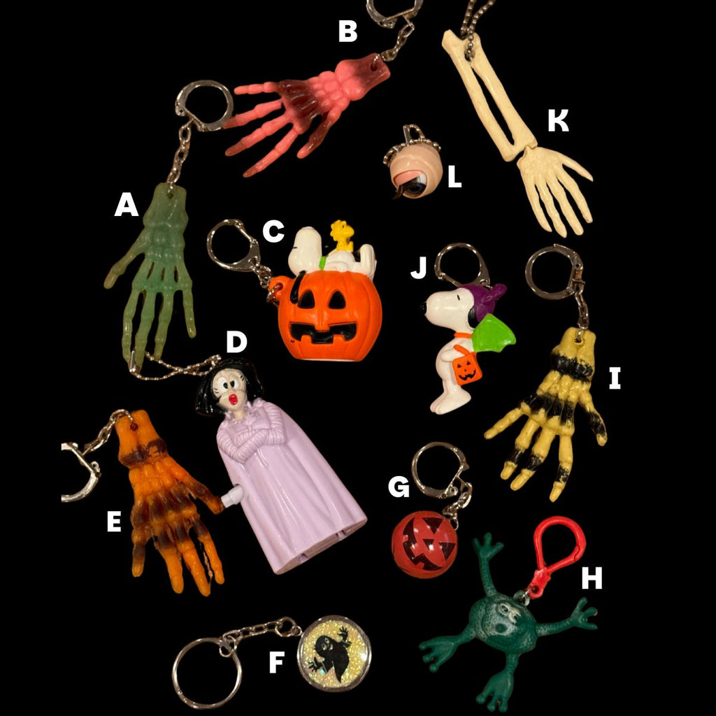Vintage Spooky Halloween Keychains & Bag Charms