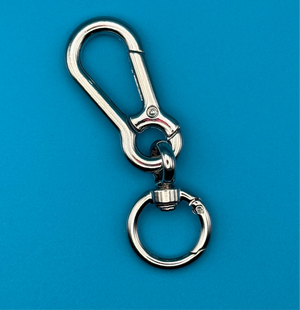Silver Metal Swivel Lobster Clip Attachment - clips carabiners charms keychains bag designer vintage keychain vintage charms for bag nostalgia vintage keychains y2k collectible - Bag Crap