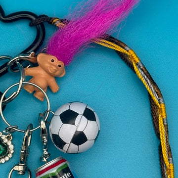 One-of-One Vintage Keychain Bag Charm Pack — Pink Troll Doll