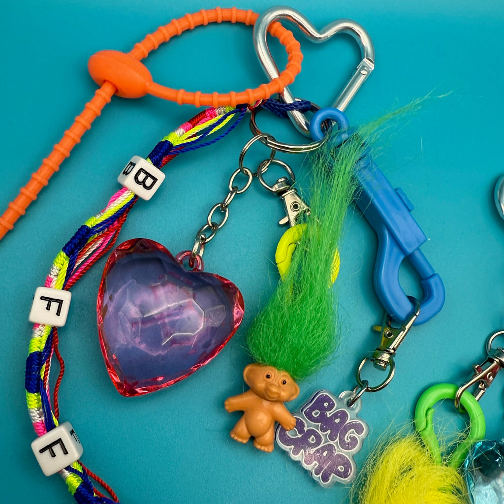 2 Pc Set: BFF Trolls Keychain Bag Charm Packs
