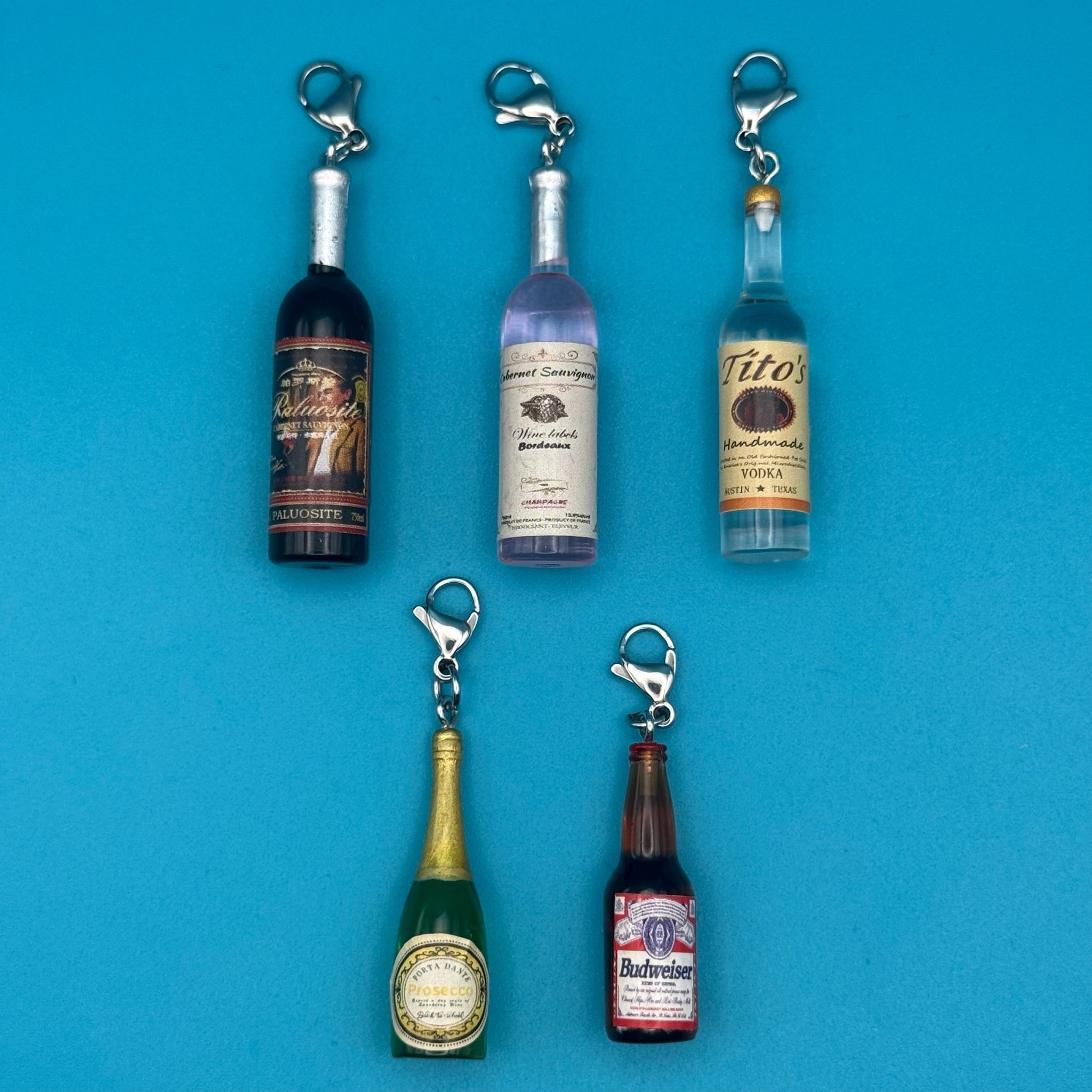 Miniature Vodka, Champagne, and Wine  s: You PIck -  vintage keychain vintage charms for bag nostalgia vintage keychains y2k collectible - Bag Crap
