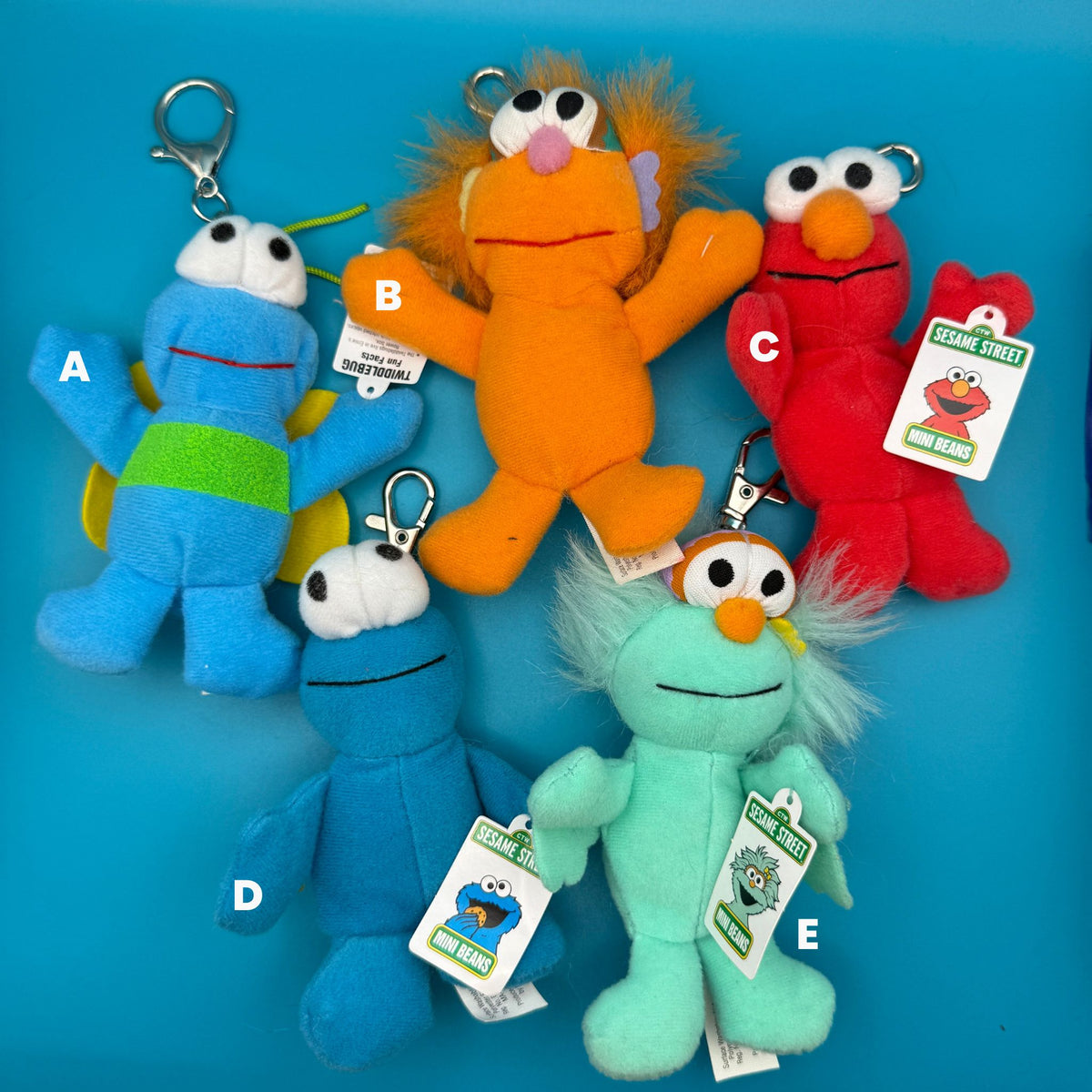 1999 Sesame Street 4'   s: You Pick -  vintage keychain vintage charms for bag nostalgia vintage keychains y2k collectible - Bag Crap