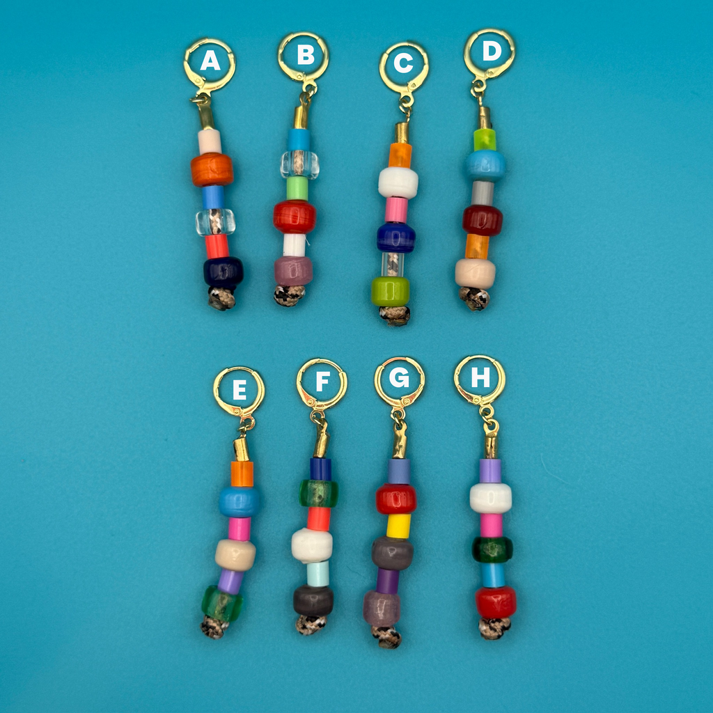 Stacked Colorful Glass Bead Trinket Charms