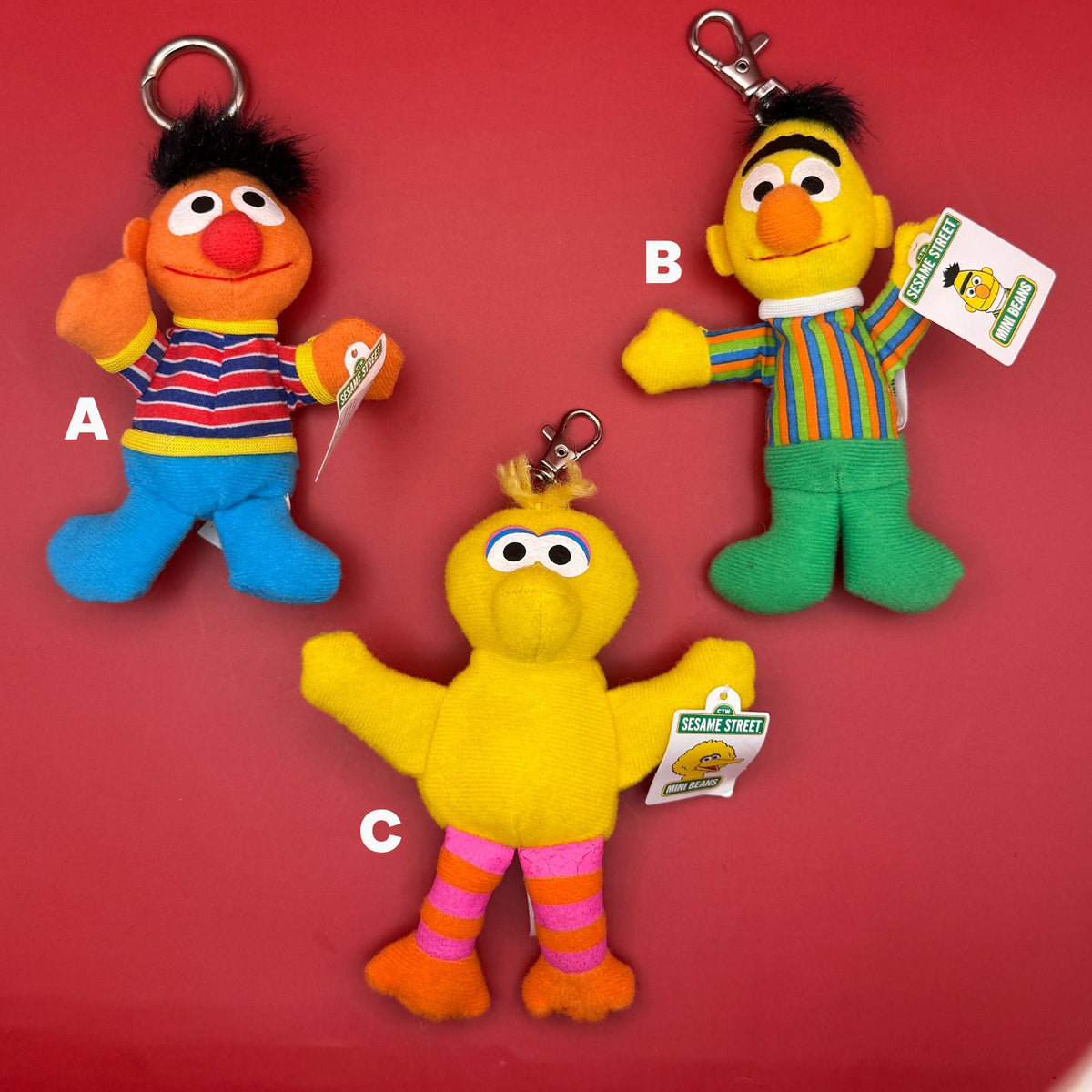 1999 Sesame Street 4'   s: You Pick -  vintage keychain vintage charms for bag nostalgia vintage keychains y2k collectible - Bag Crap