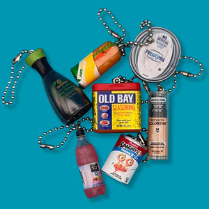 Assorted Mini Food & Grocery  s - bodega food grocery nyc ny apple fruit vegetables fun vintage keychain vintage charms for bag nostalgia vintage keychains y2k collectible - Bag Crap