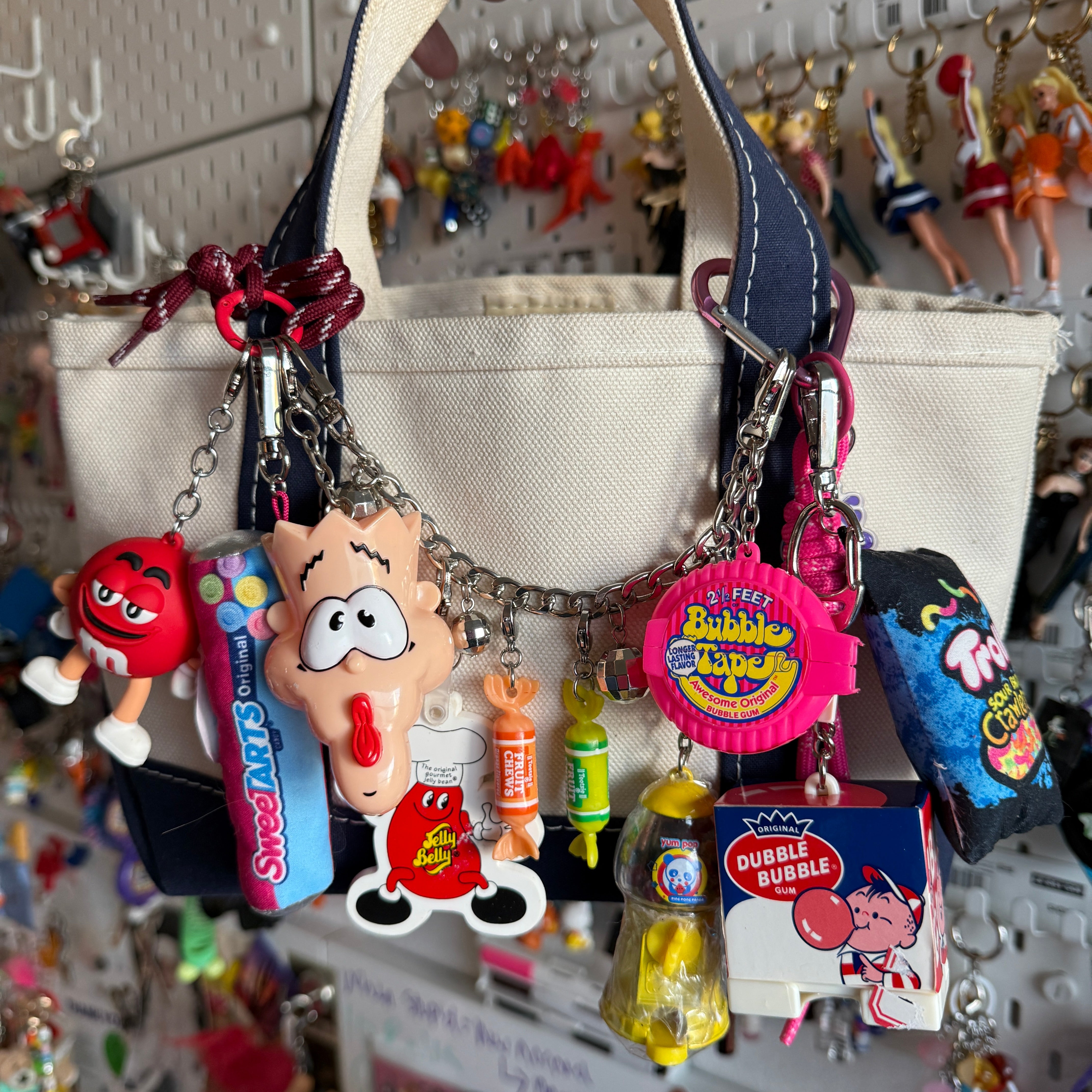 Candy s &  s: Bubble Tape, Warheads - troll charms troll keychains vintage keychain vintage charms for bag nostalgia vintage keychains y2k collectible - Bag Crap