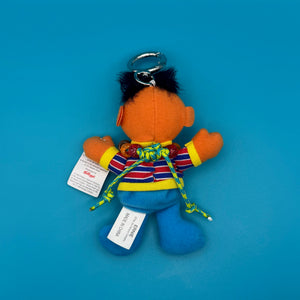 Mini Beans Sesame Street Ernie Plush   with 'Sweet Heart'  Necklace -  vintage keychain vintage charms for bag nostalgia vintage keychains y2k collectible - Bag Crap