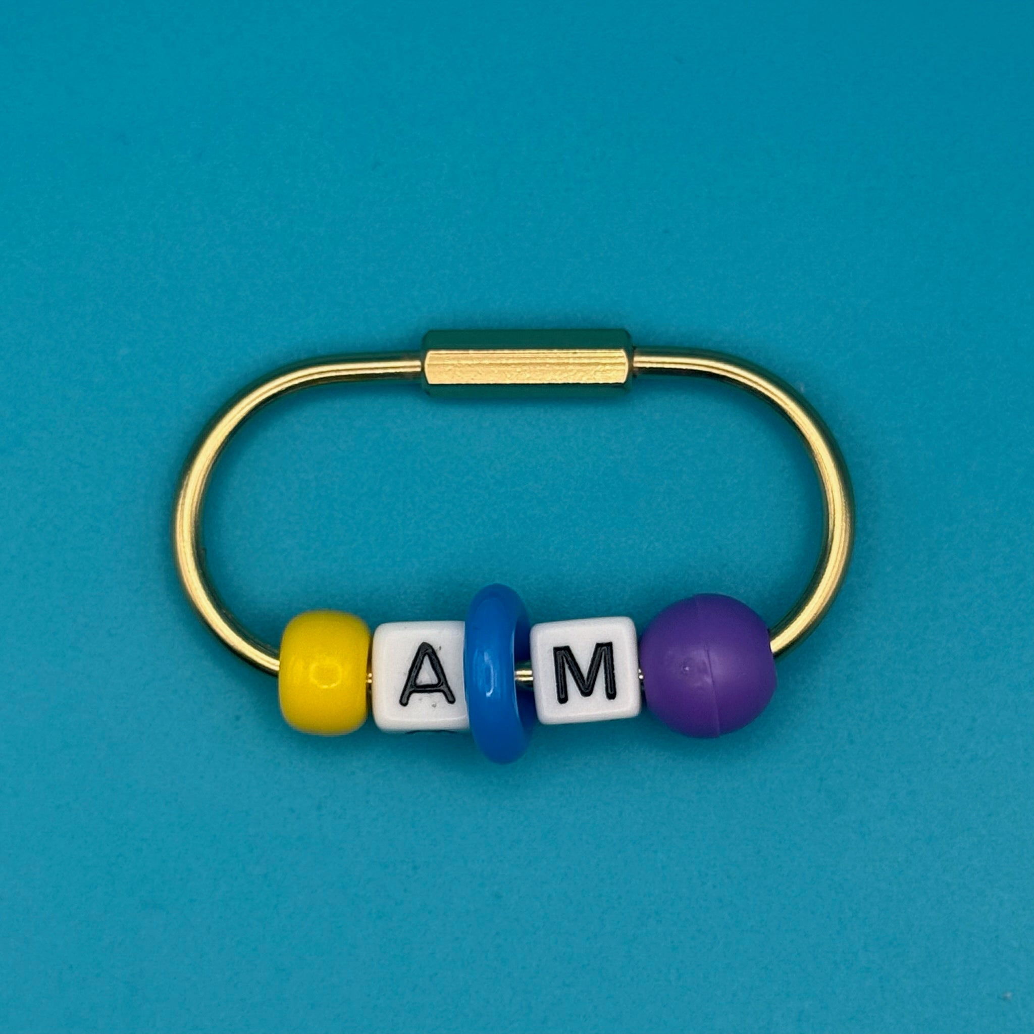 Custom Personalized Beaded Gold   Clip - clips carabiners charms keychains bag designer vintage keychain vintage charms for bag nostalgia vintage keychains y2k collectible - Bag Crap