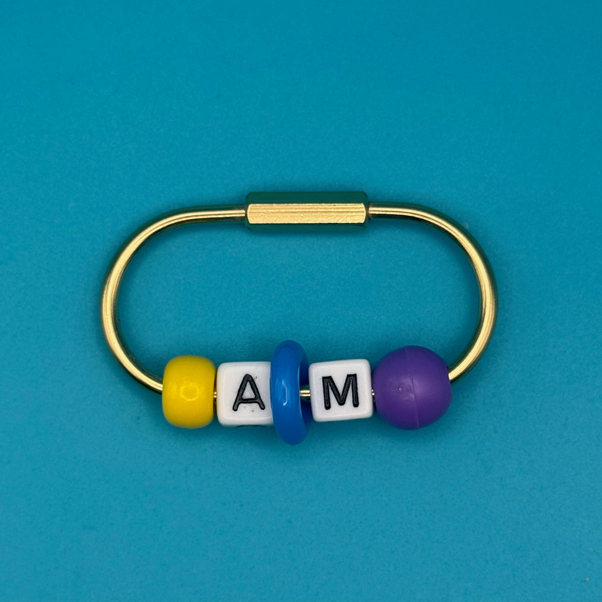 Custom Personalized Beaded Gold   Clip - clips carabiners charms keychains bag designer vintage keychain vintage charms for bag nostalgia vintage keychains y2k collectible - Bag Crap