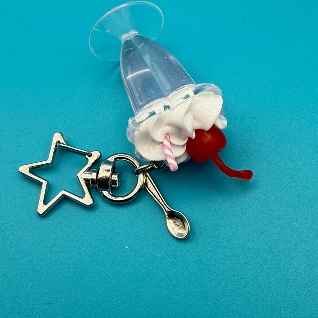 Retro Cherry Milkshake Bag Charm