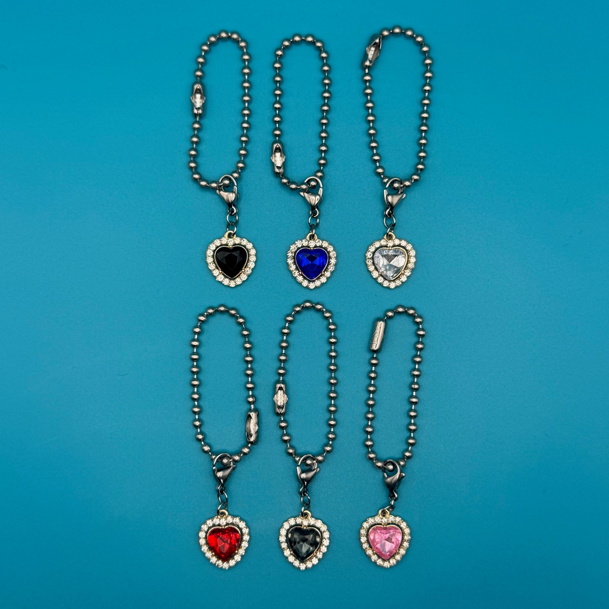 Mini Crystal Heart Trinket s: You Pick -  vintage keychain vintage charms for bag nostalgia vintage keychains y2k collectible - Bag Crap