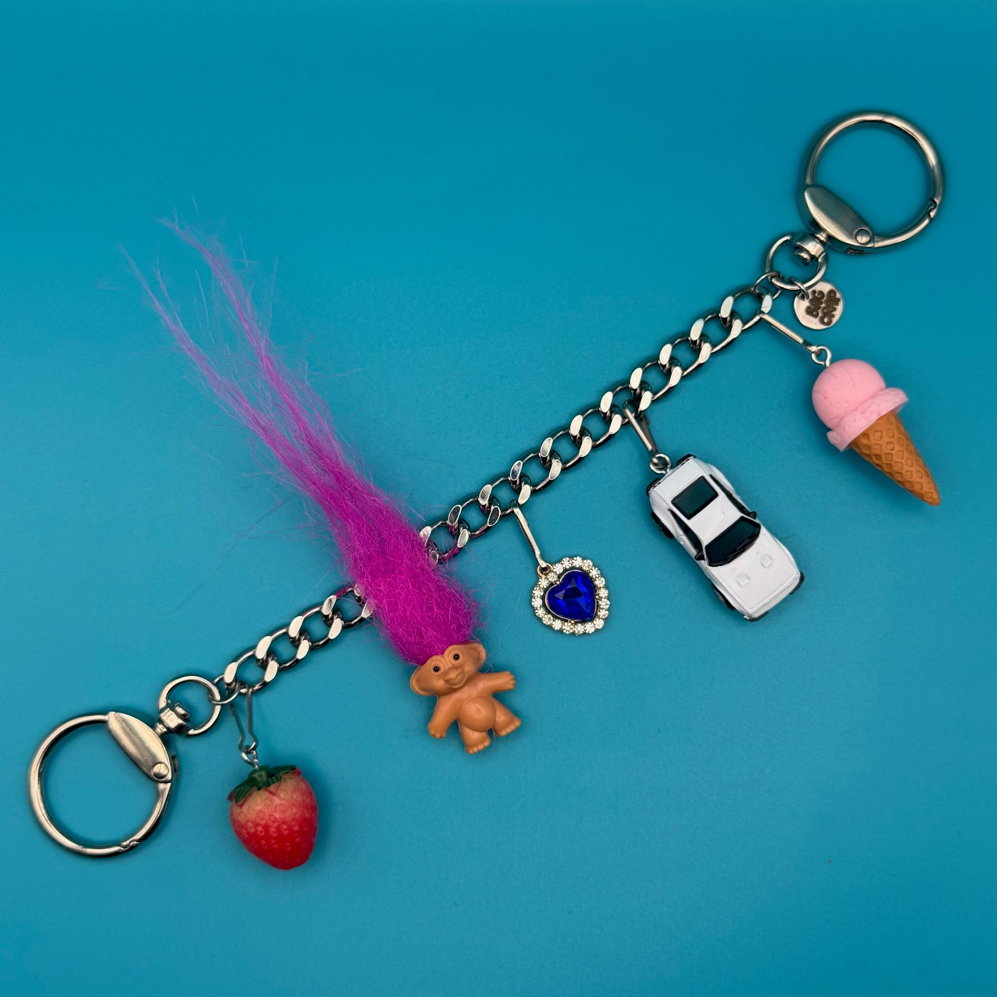 Mini Troll   Chain - troll charms troll keychains vintage keychain vintage charms for bag nostalgia vintage keychains y2k collectible - Bag Crap